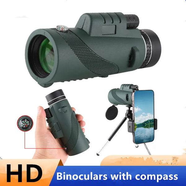 40X60 HD Monocular Telescope - Waterproof Pocket Zoom – NOMADIQ GEAR