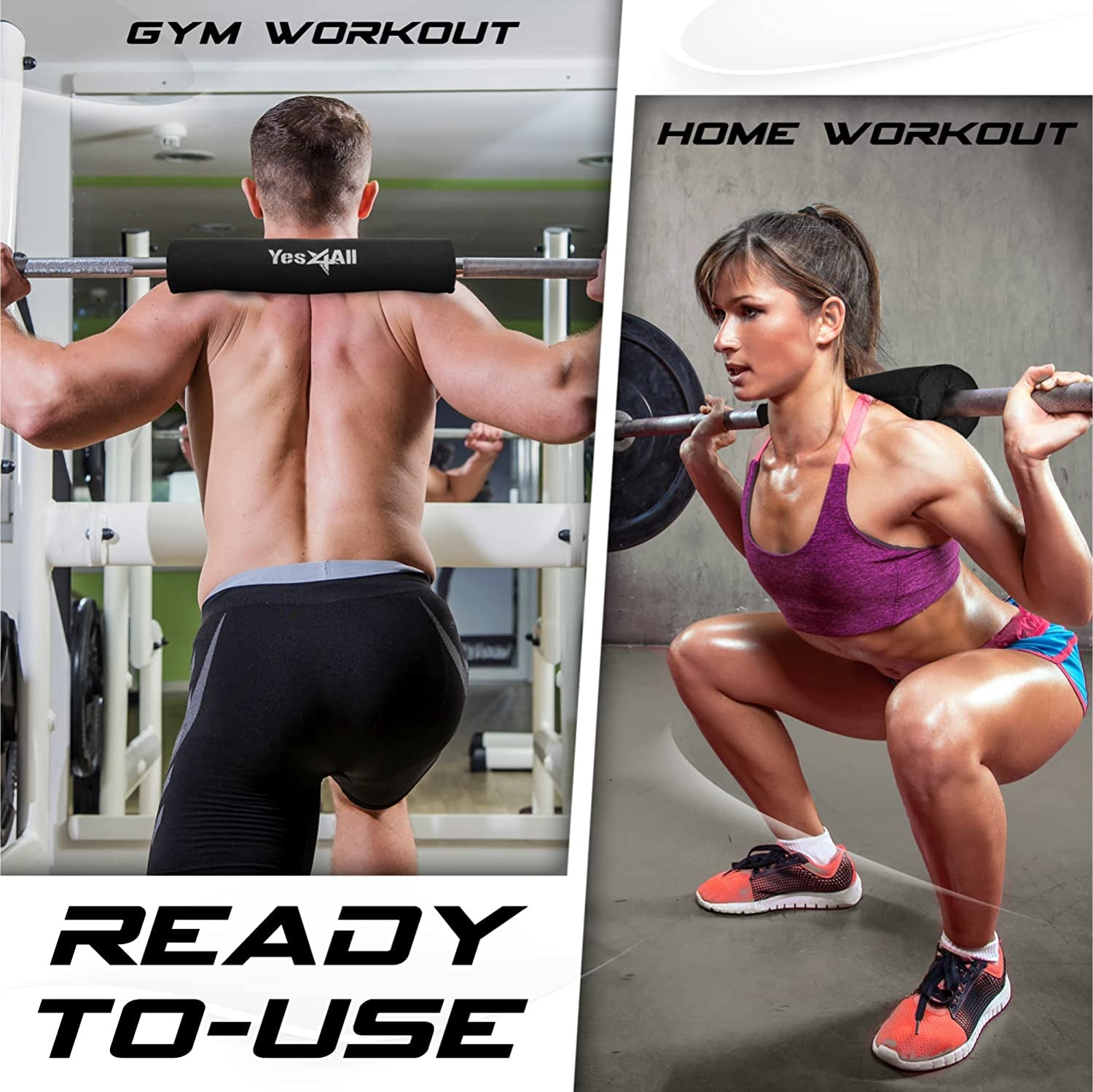 Thick Foam Barbell Pad - Neck & Shoulder Protection