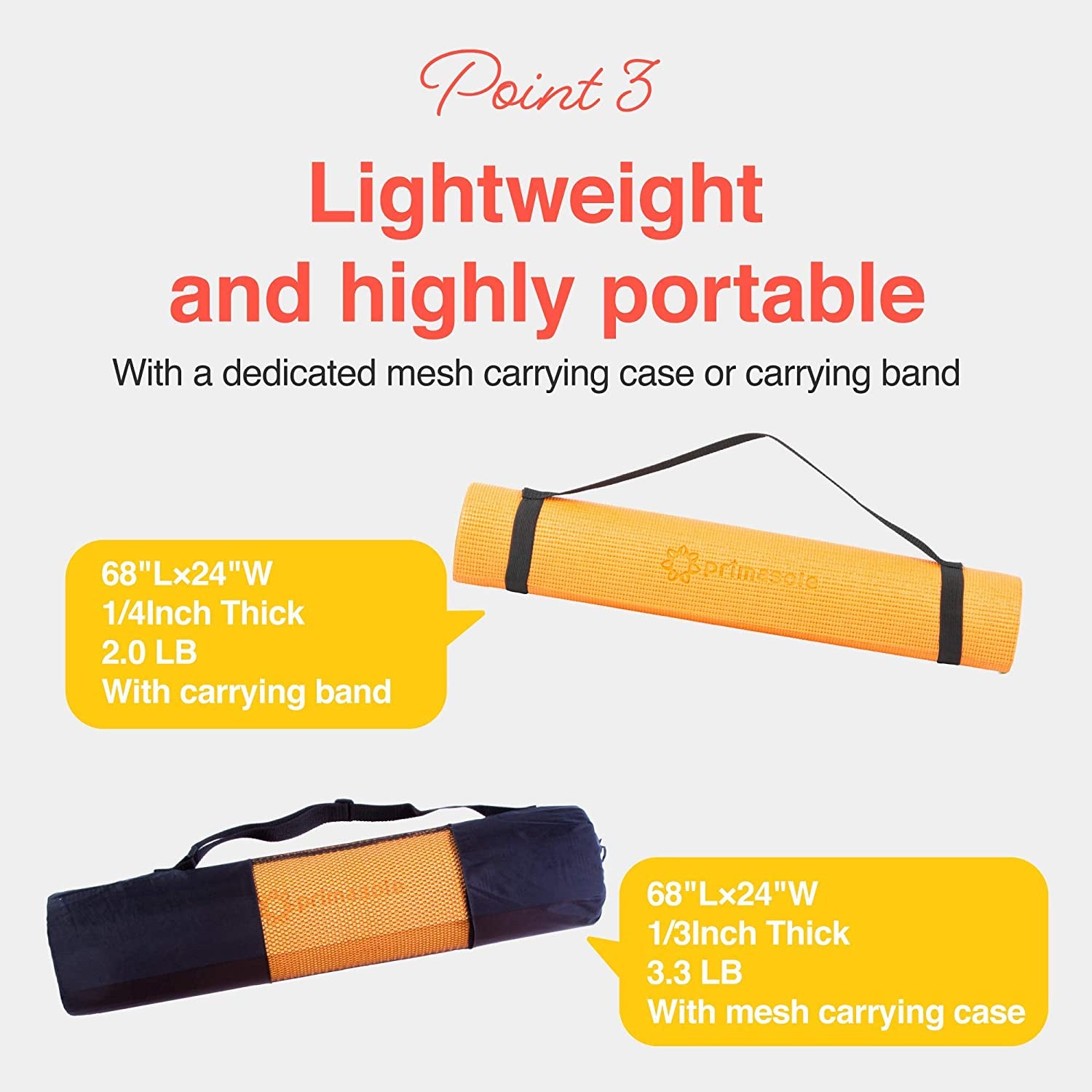 Non-Slip Yoga Mat with Carry Strap - Pilates & Fitness