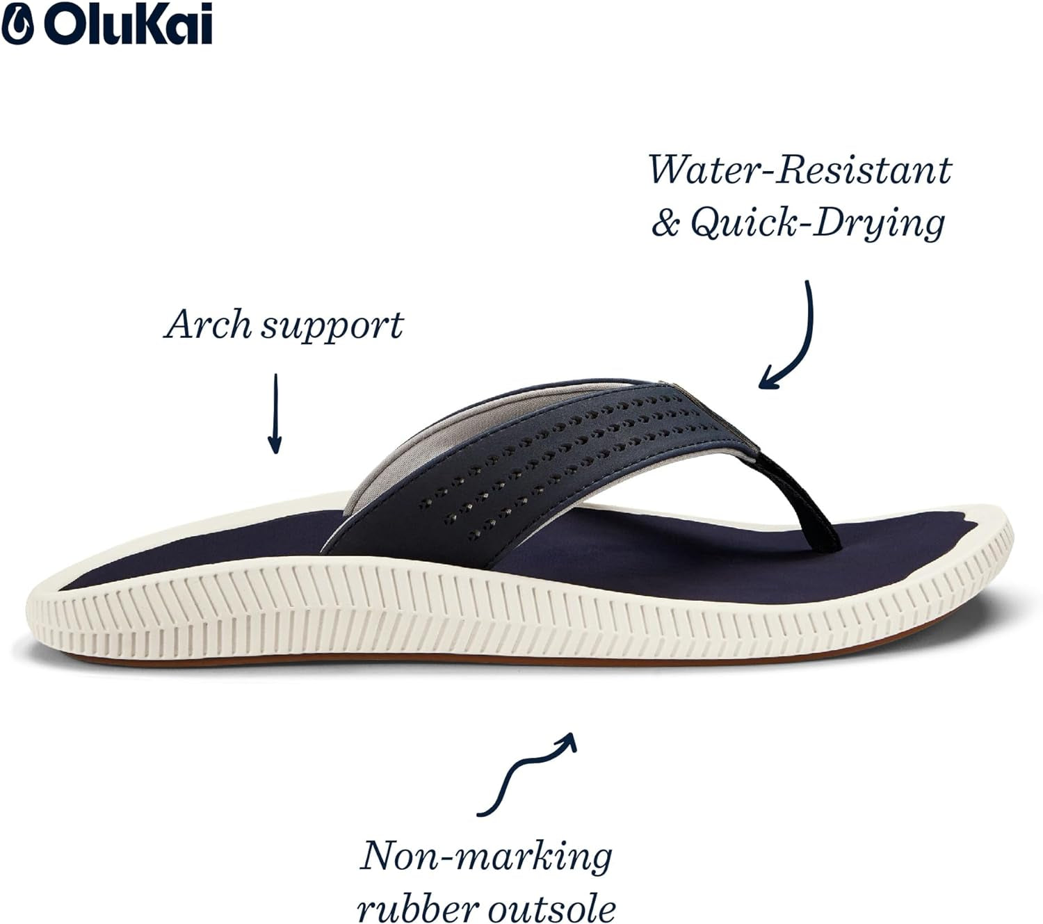 Ulele Men's Beach Sandals - Water-Resistant with Arch Support
