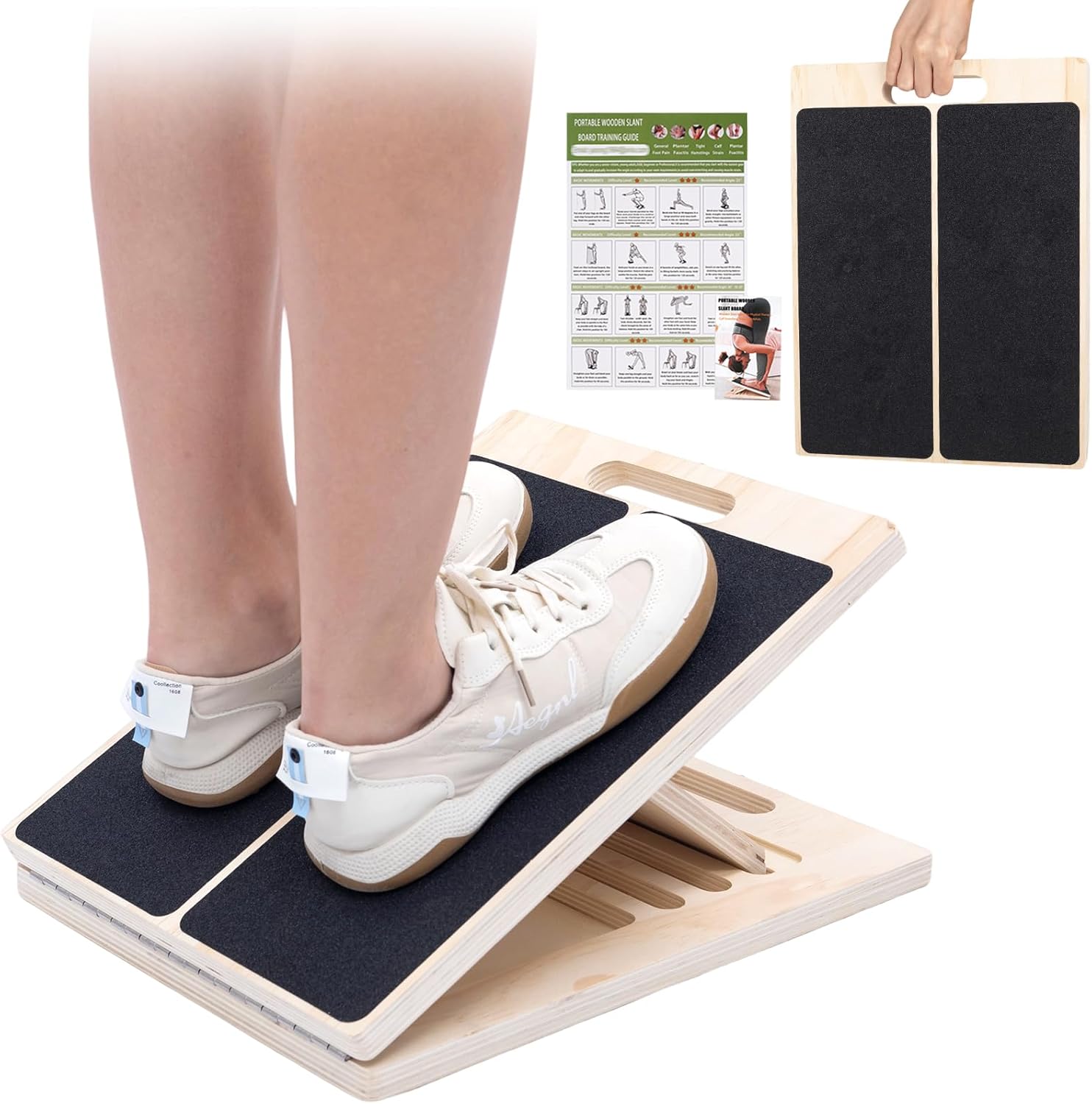 Adjustable Slant Board Calf Stretcher - for Home & Gym