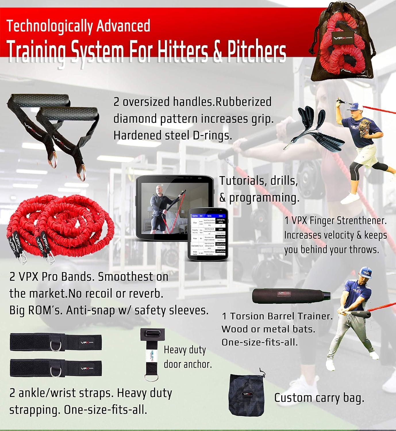 VPX Power Resistance Training System - 220 lbs Adjustable Suspension