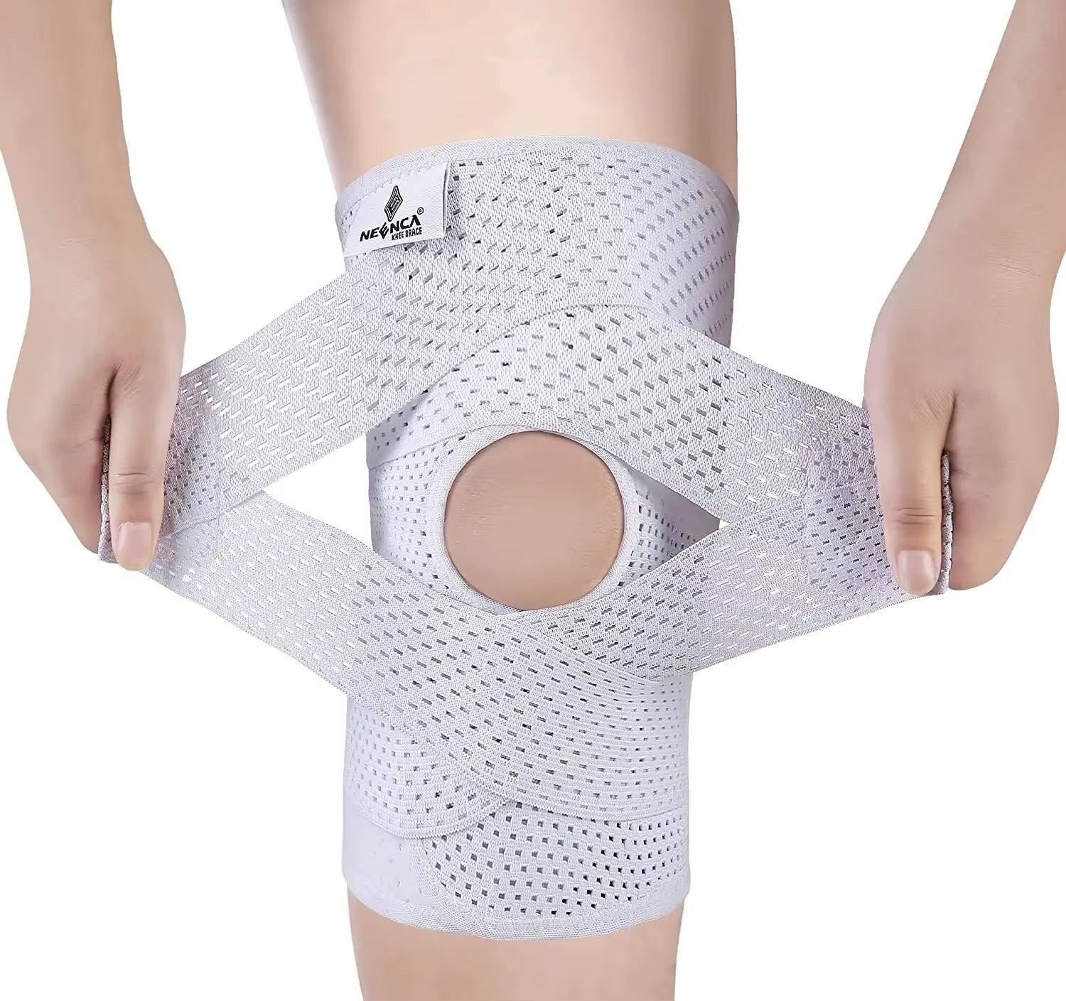 Knee Brace for Knee Pain Compression Knee Support with Air Mesh Fabric Side Stabilizers Meniscus Tear ACL Arthritis Relie