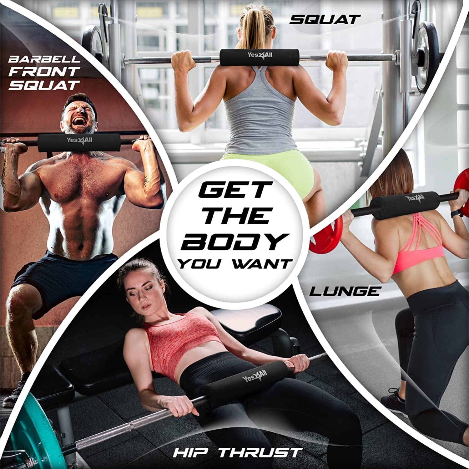 Thick Foam Barbell Pad - Neck & Shoulder Protection