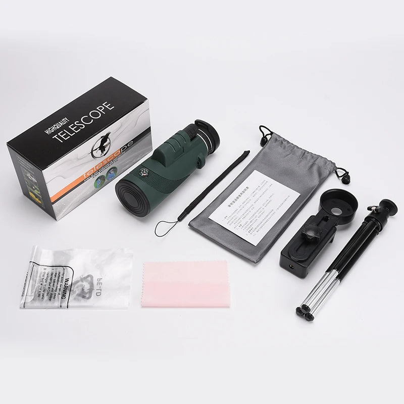 40X60 HD Monocular Telescope - Waterproof Pocket Zoom