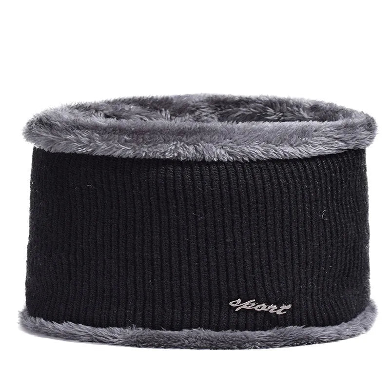 Men's Winter Hat - Knitted Cap with Windproof Visor & Ear Protection