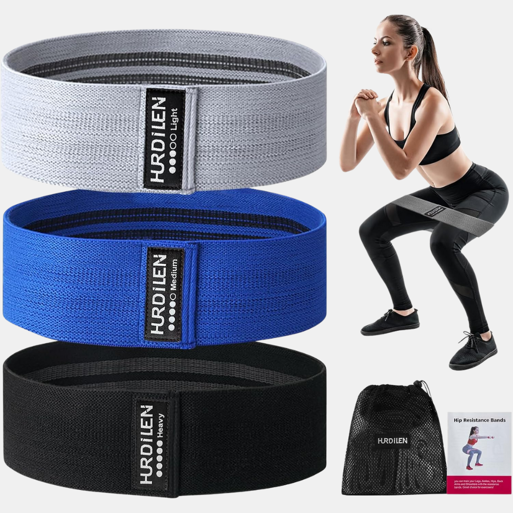 Resistance Bands for Working Out, Women & Men - 3 Levels Elastic Stretch Bands