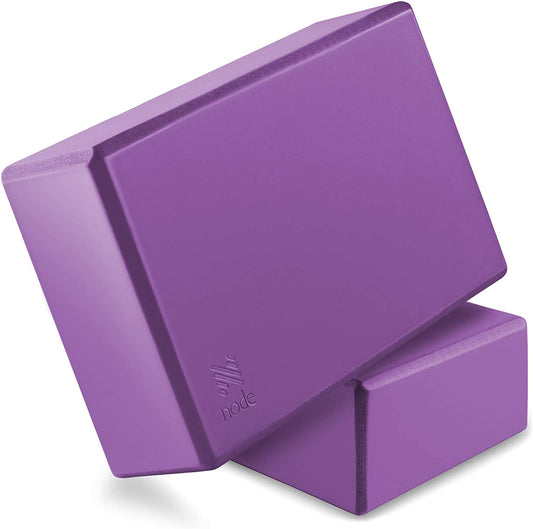 Premium Yoga Block (Set of 2) - 3 Inch Thick EVA Foam Brick - Purple