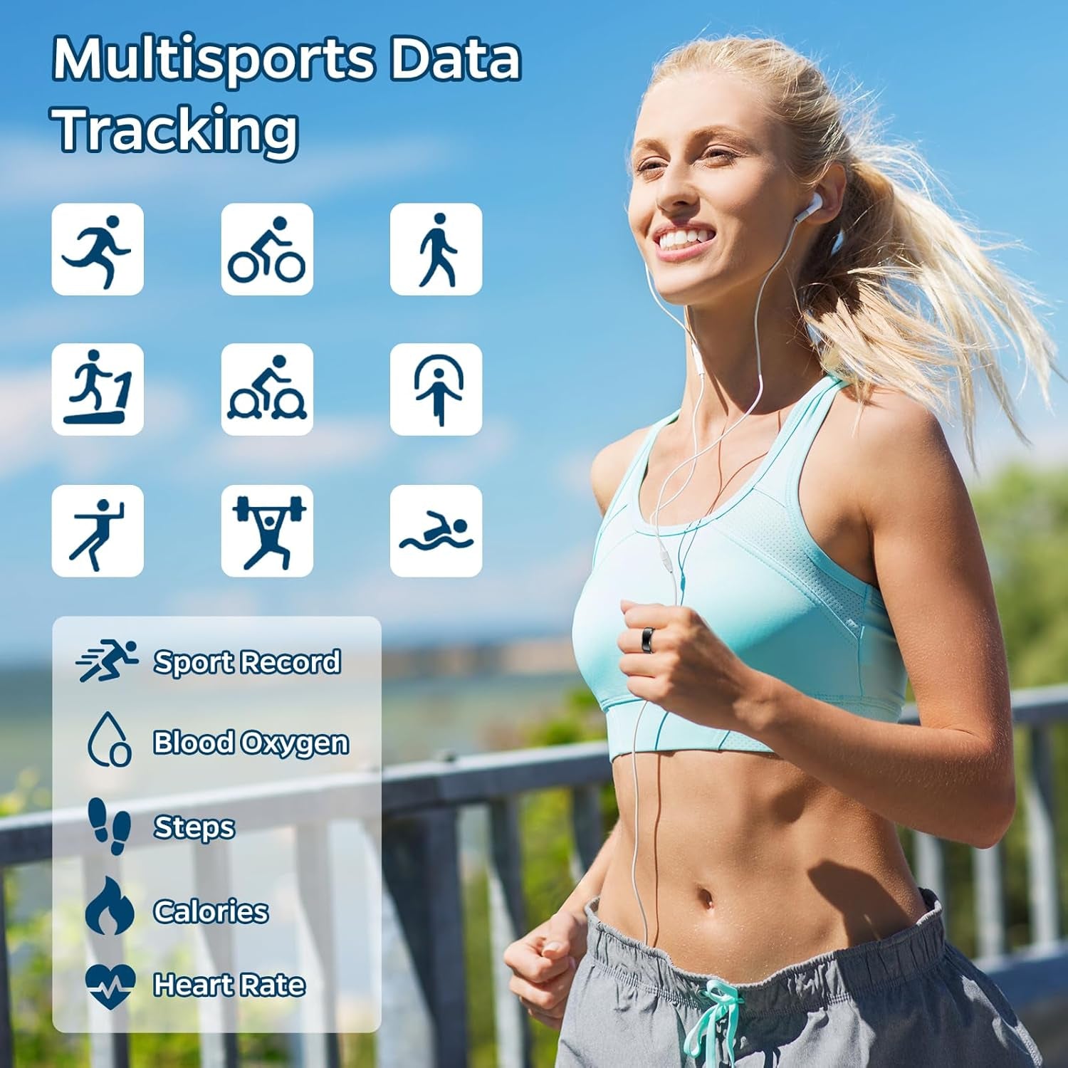 Sleep Tracker Ring - Heart Rate & Activity Monitor, Waterproof