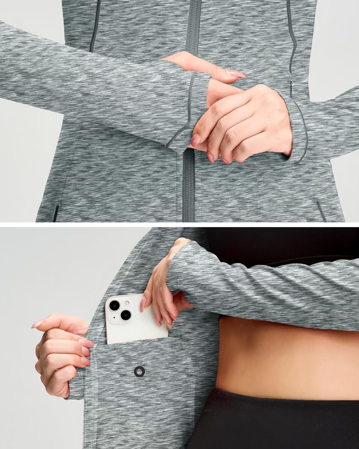 Women's Running & Workout Jacket - Full Zip Yoga Top